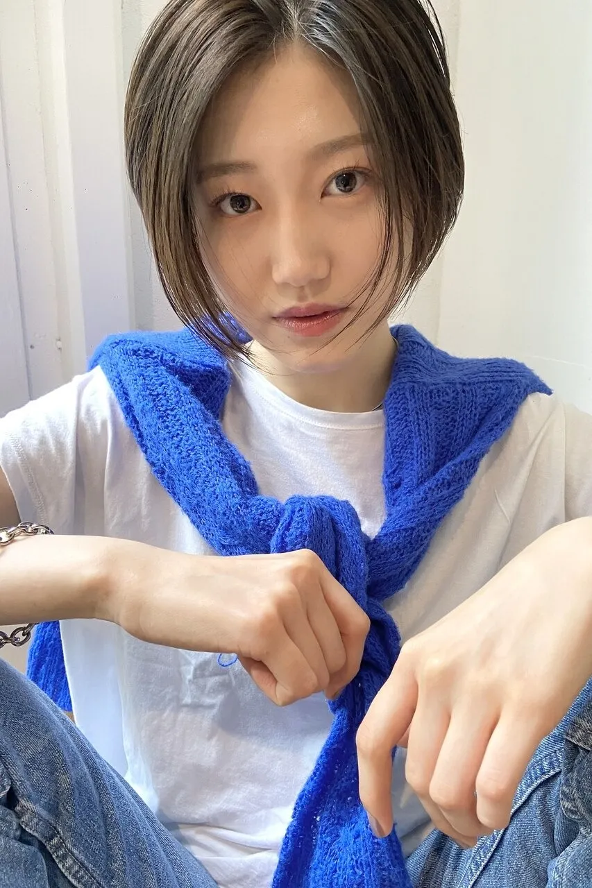 kico・ブルーグレージュ×前下りショート×大人可愛い
